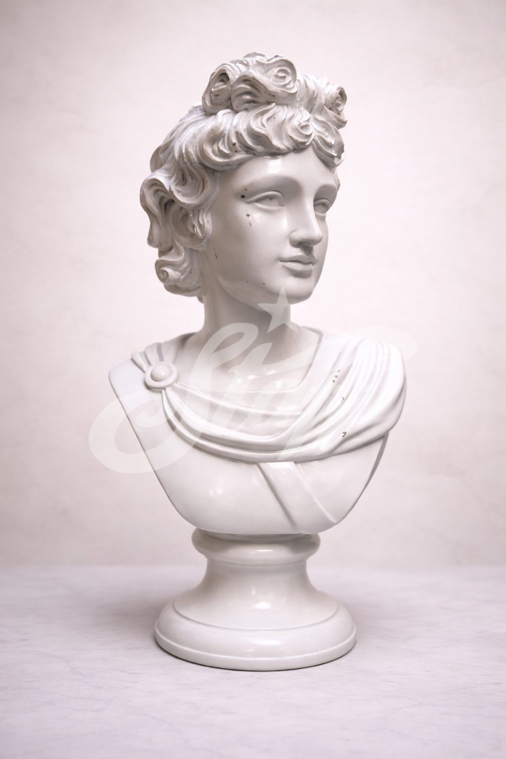 Busto Clásico Blanco Mármol
