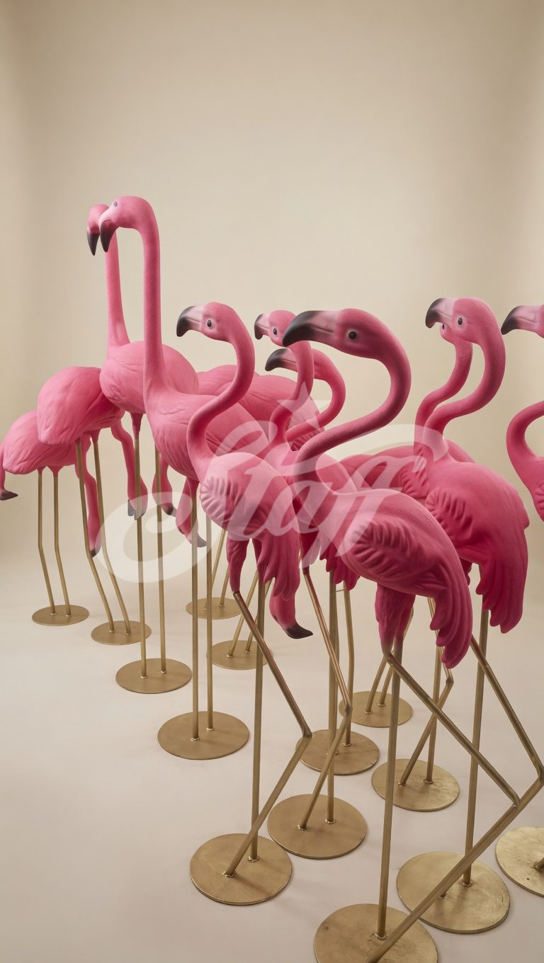 Flamencos Decorativos Rosa Pastel
