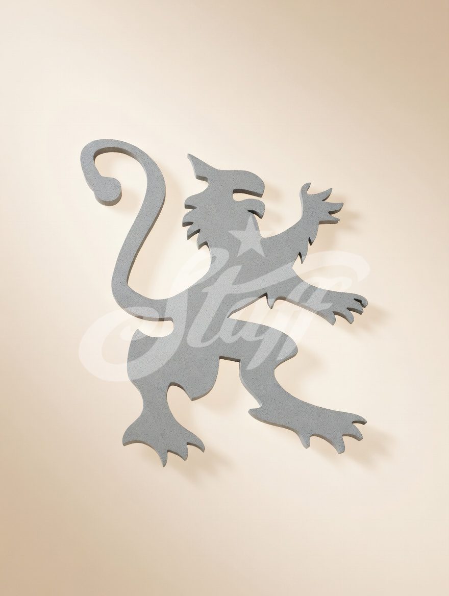 Grifo Heráldico Plateado