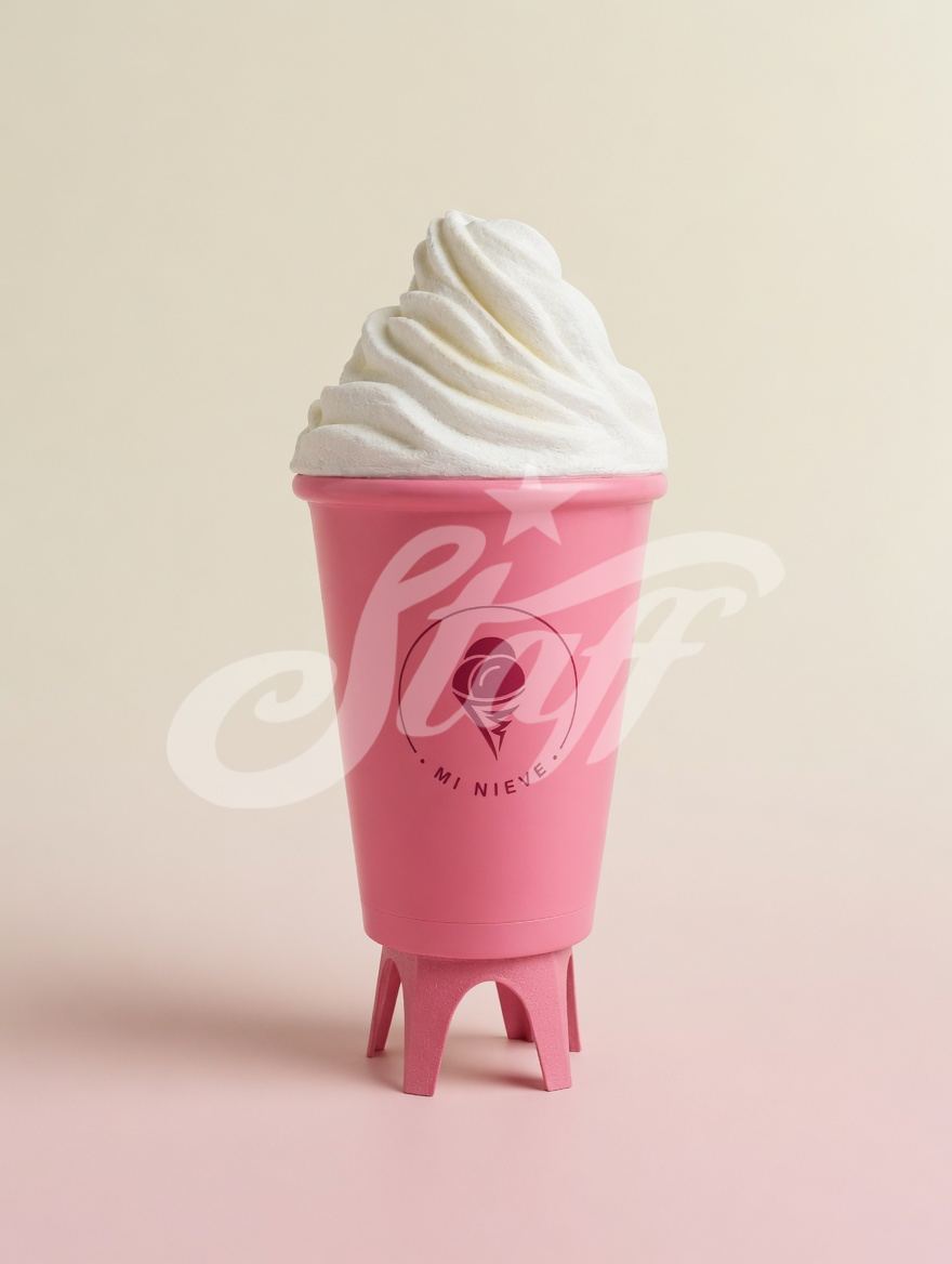 Heladería Pop-Up Rosa Gigante