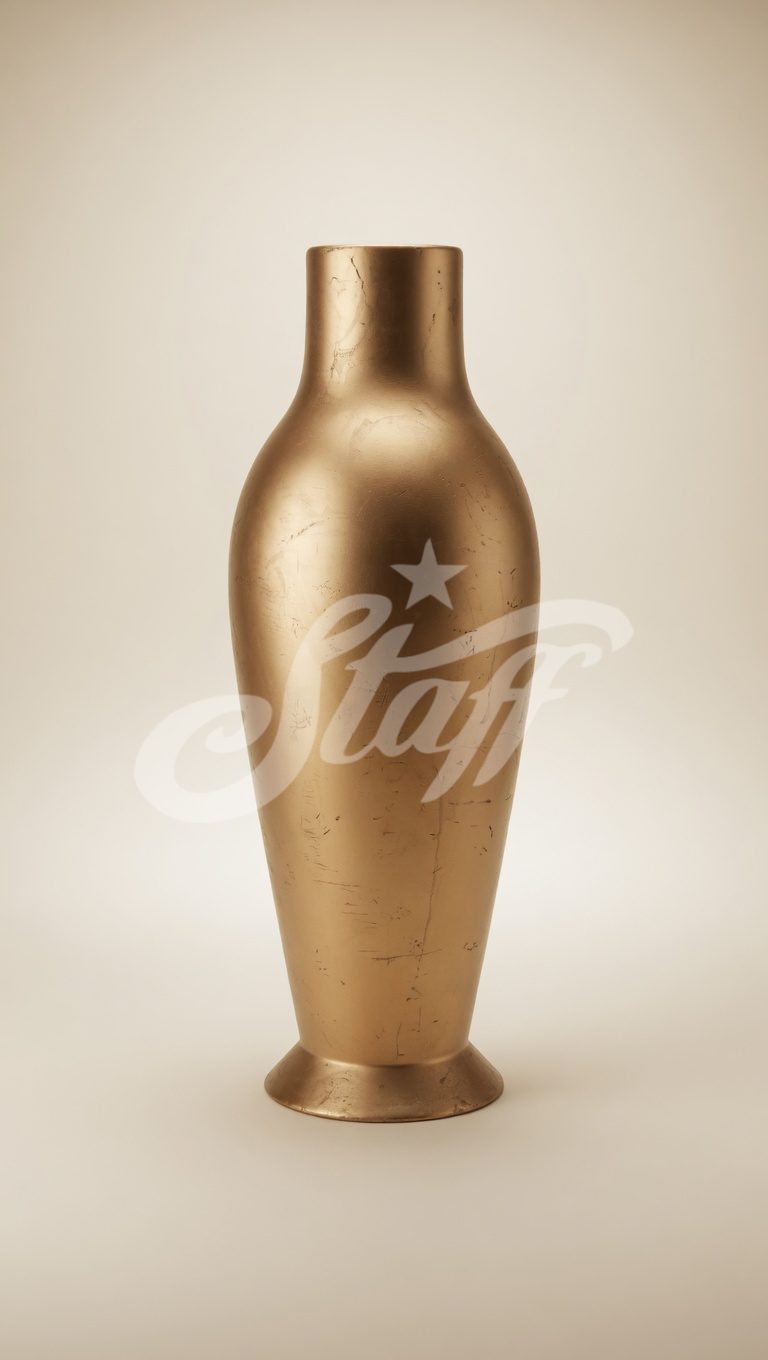 Jarrón Decorativo Dorado Art Déco