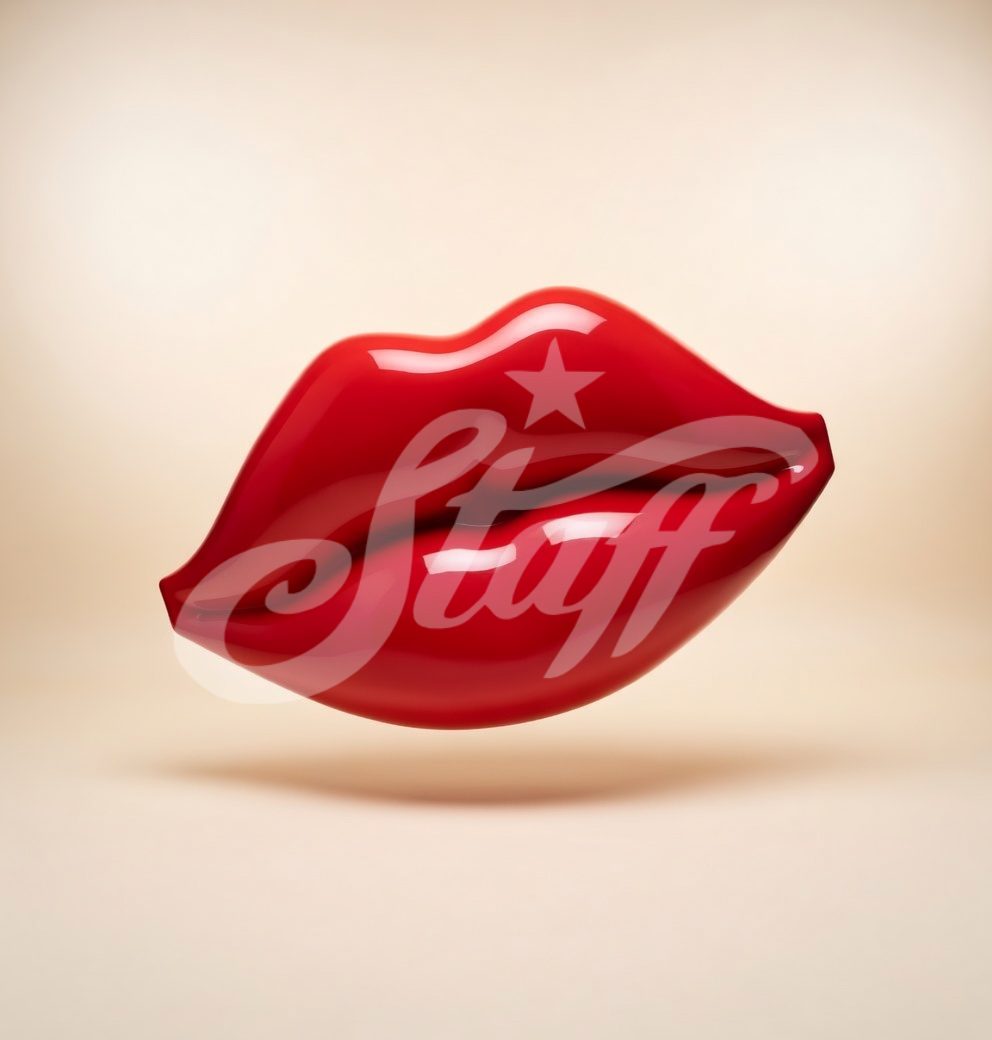 Labios Rojos Estilo Vintage