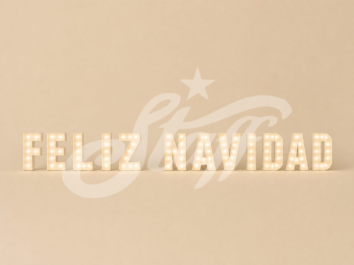 Letras Iluminadas Feliz Navidad
