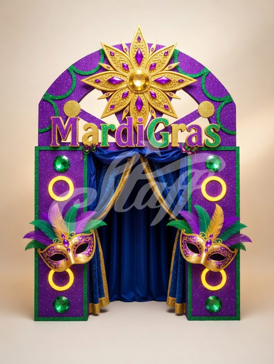 Marquesina Arco Mardi Gras Dorado