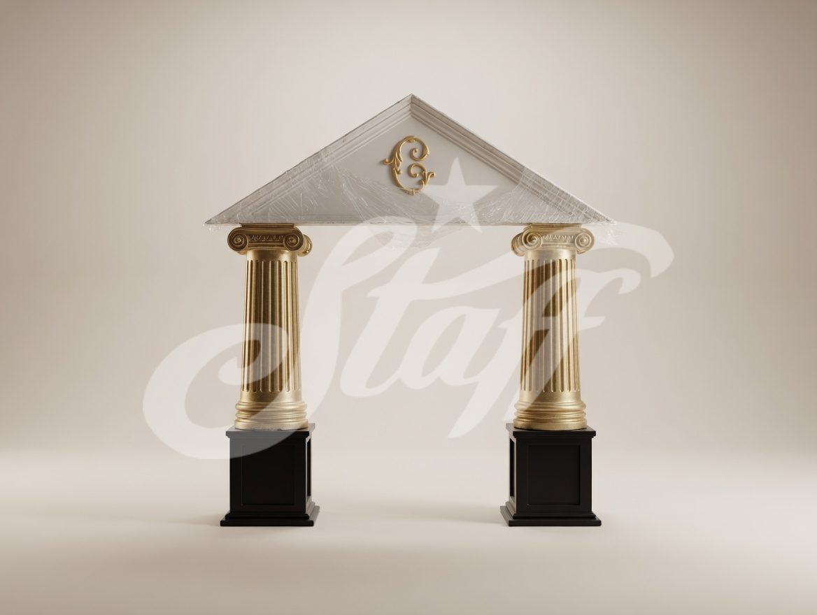 Pórtico Clásico con Columnas Jónicas