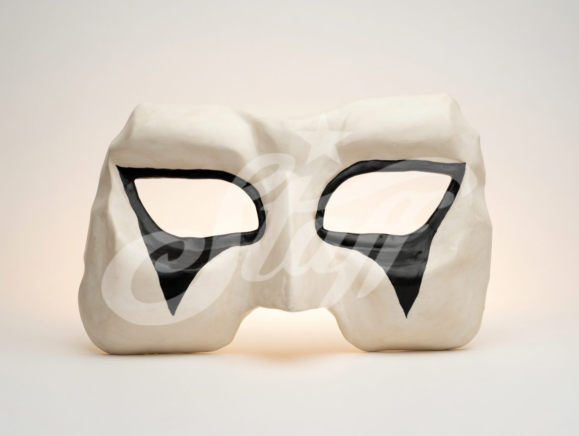 Máscara Veneciana Blanca Oversized
