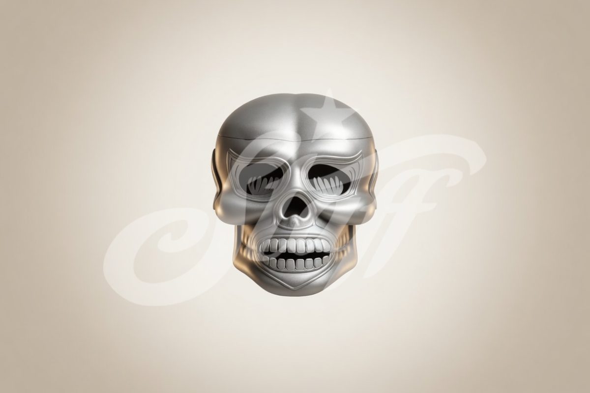 Calavera Plateada Decorativa