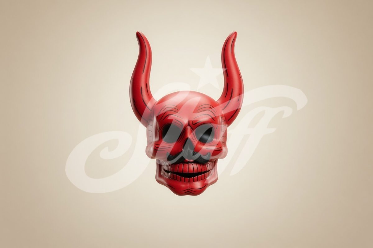 Máscara Demonio Calavera Roja