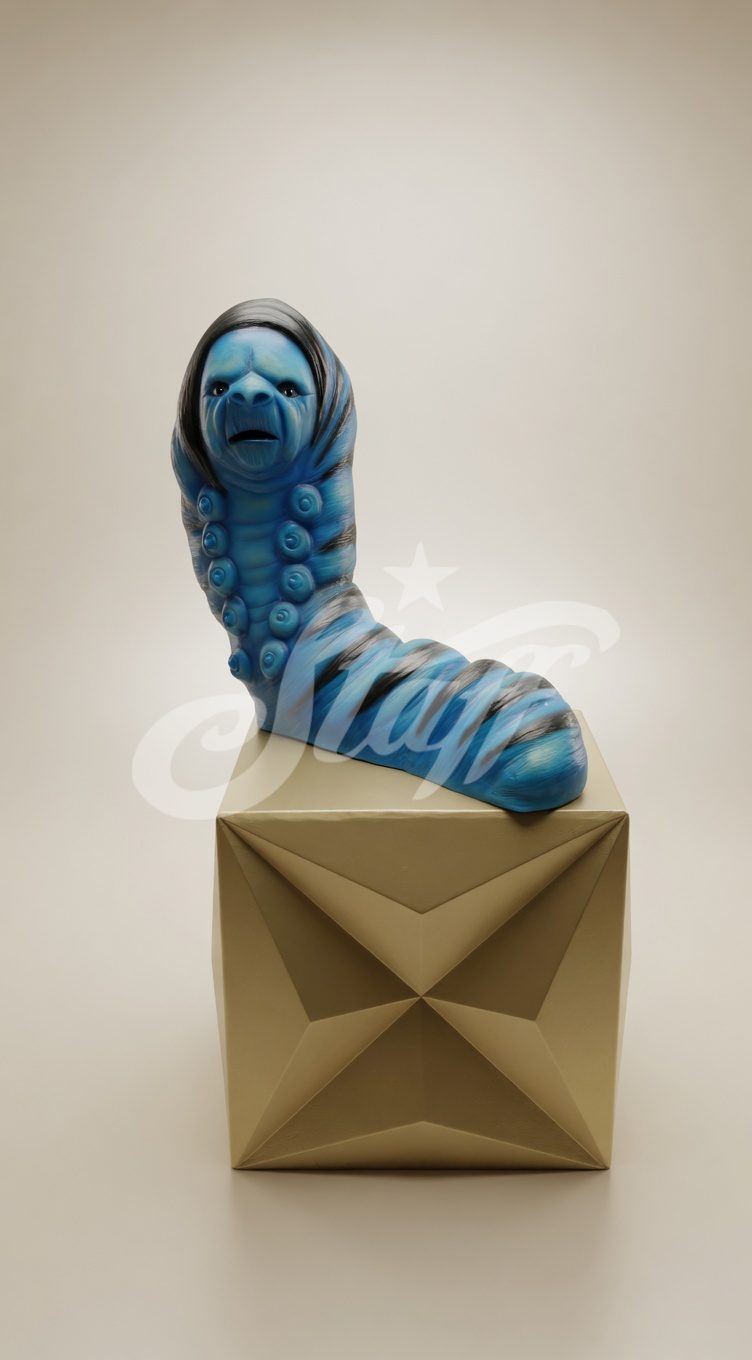 Oruga Azul Sentada