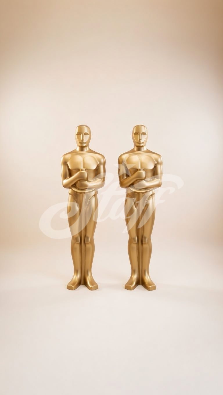 Estatua Oscar Dorada Pareja