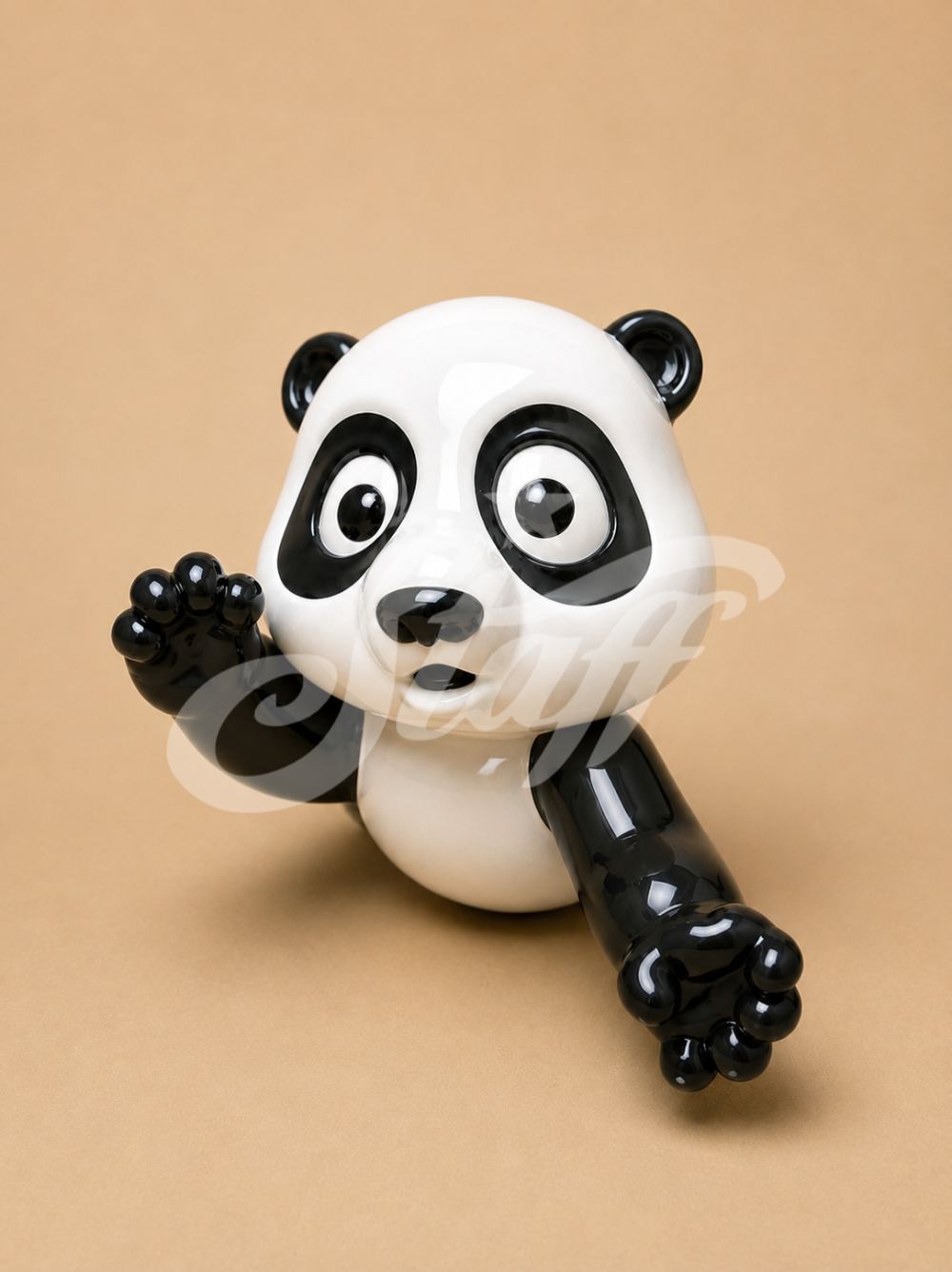 Panda Blanco Glossy Sentado