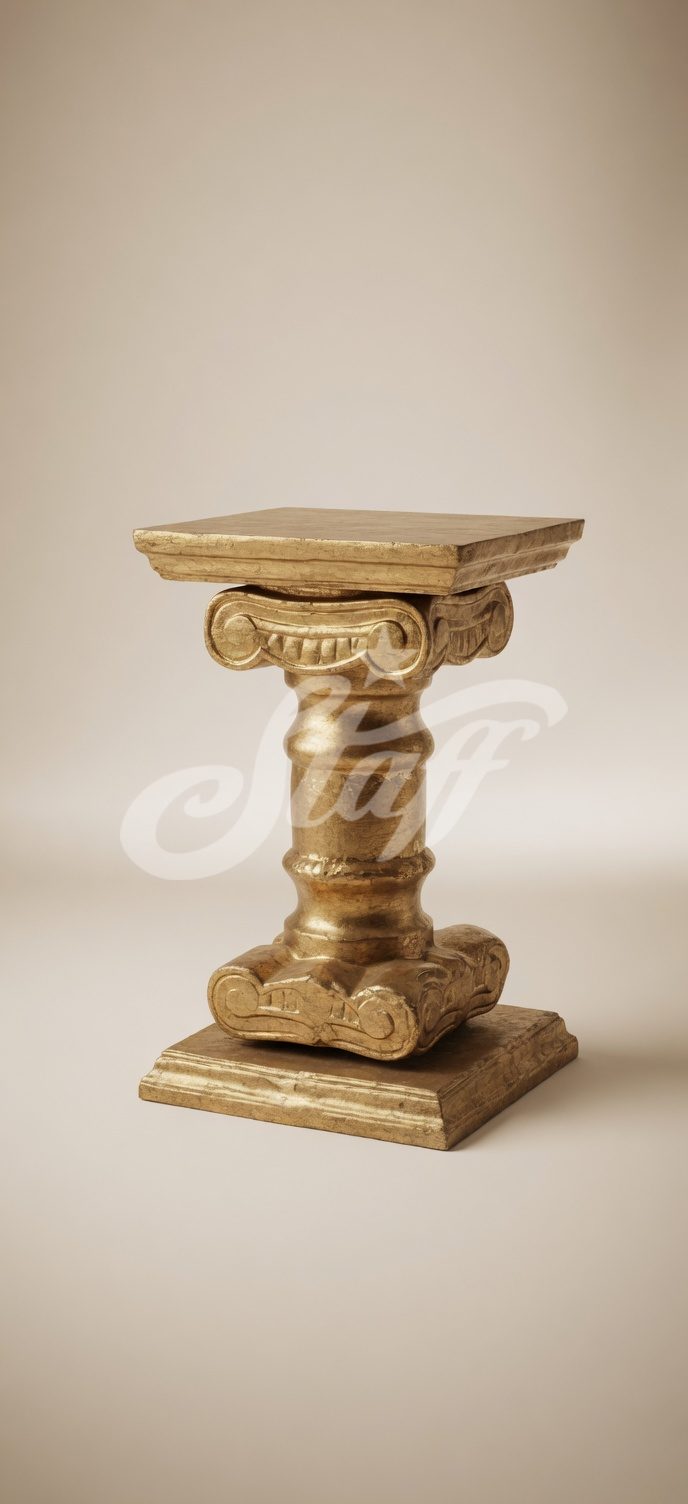 Pedestal Clásico Dorado Ornamental columna