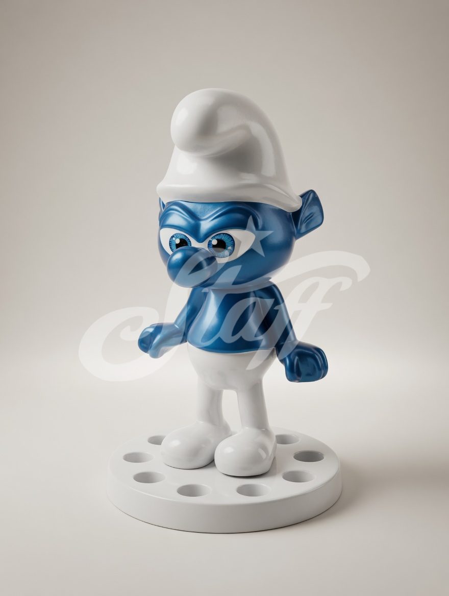 Pitufo Decorativo Azul Blanco