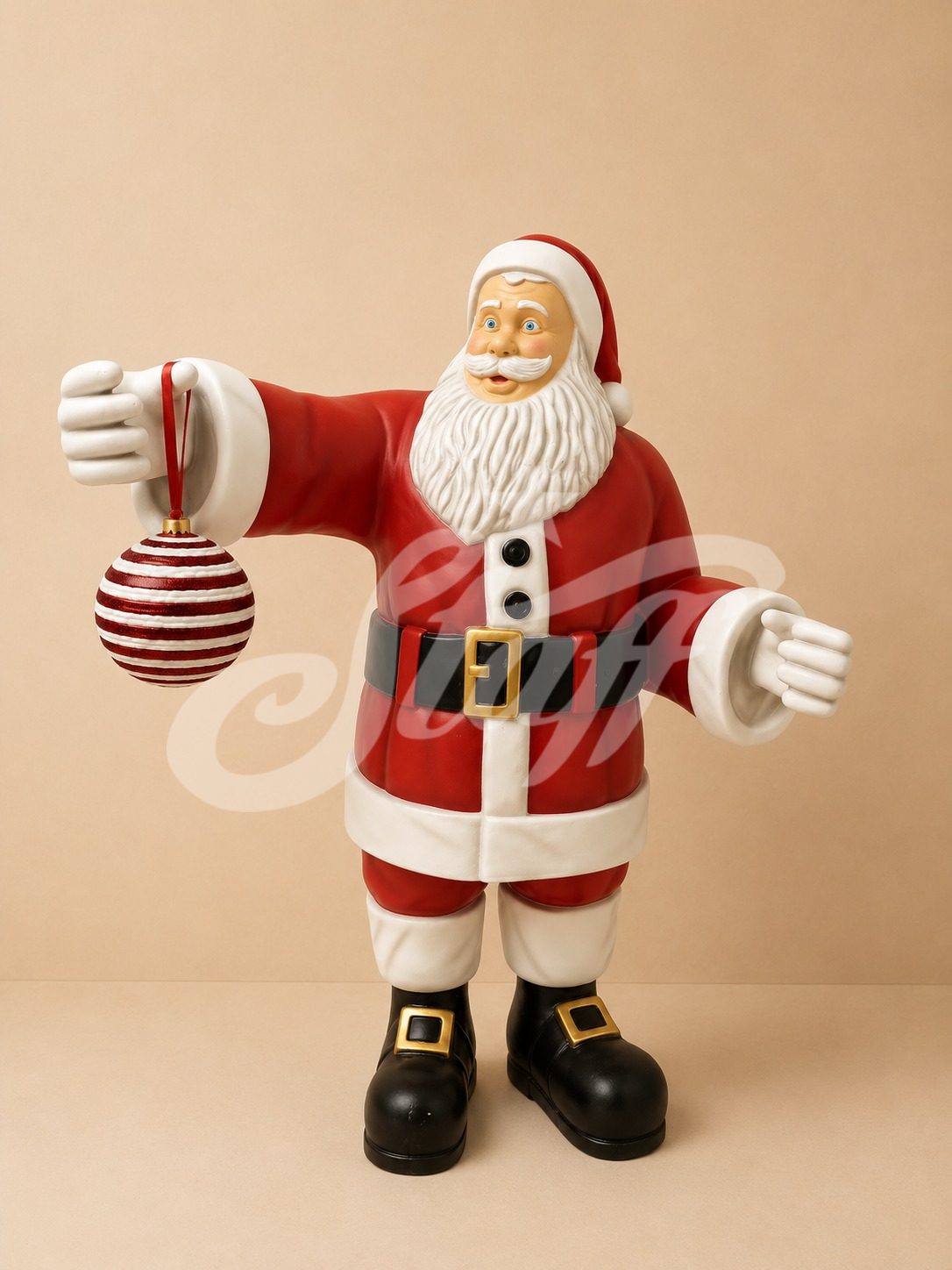 Santa Claus con Ornamento Navideño