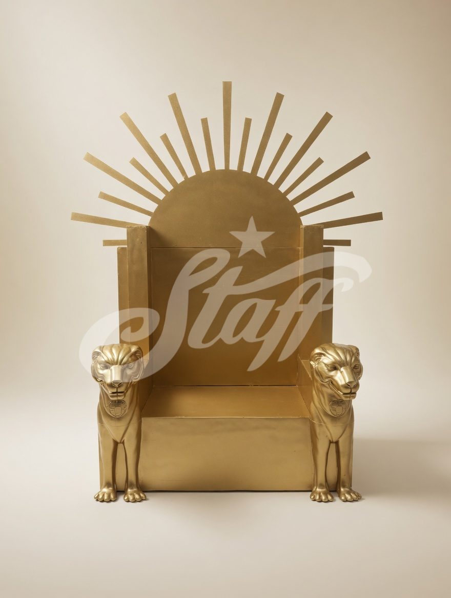 Trono Faraón Egipcio Dorado