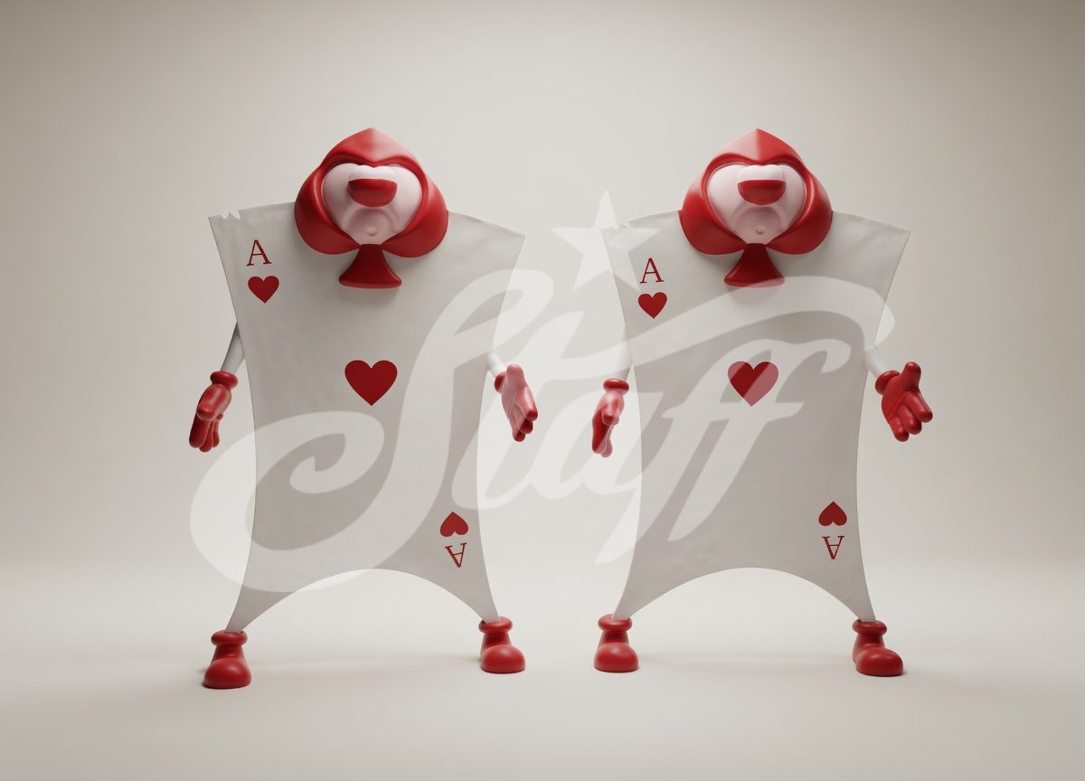 Soldados de Corazones Oversized Parados alicia