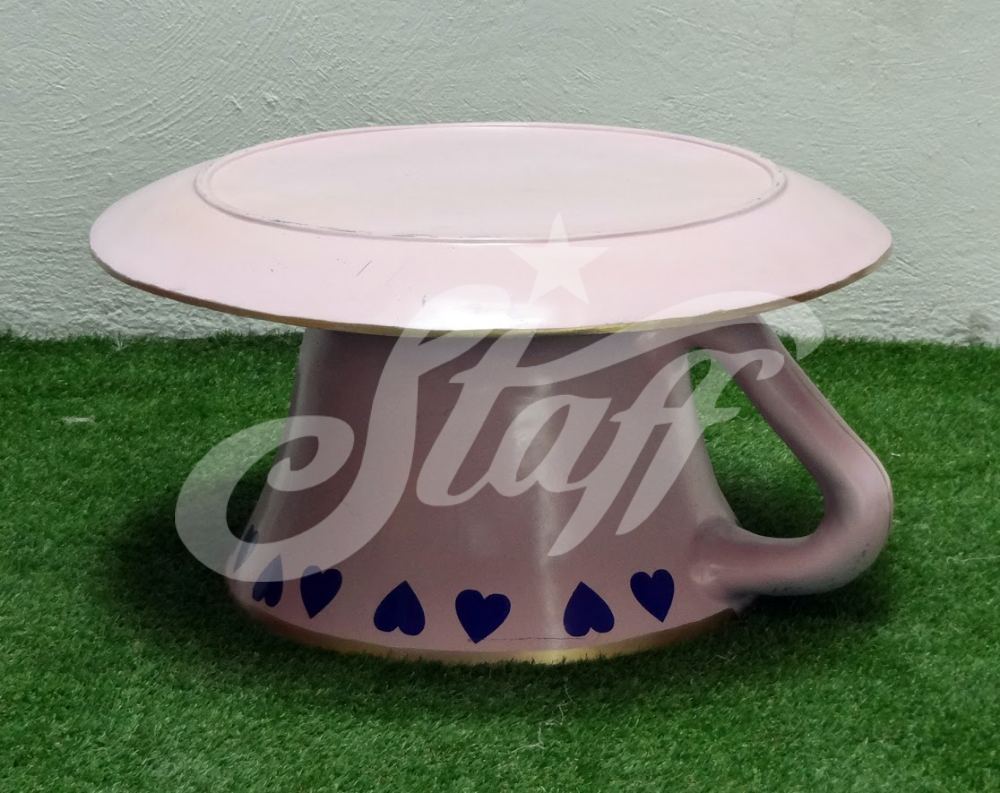 Taza Gigante Rosa con Corazones.