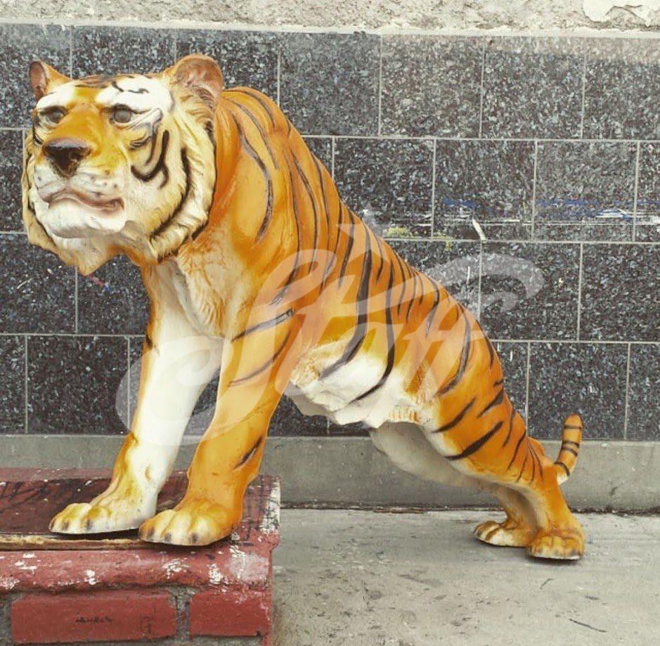 Tigre Decorativo Realista Fibra Vidrio