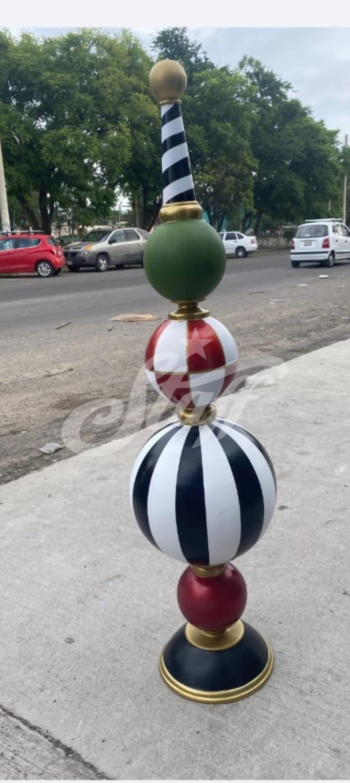 Tótem Carrusel Navideño Dorado