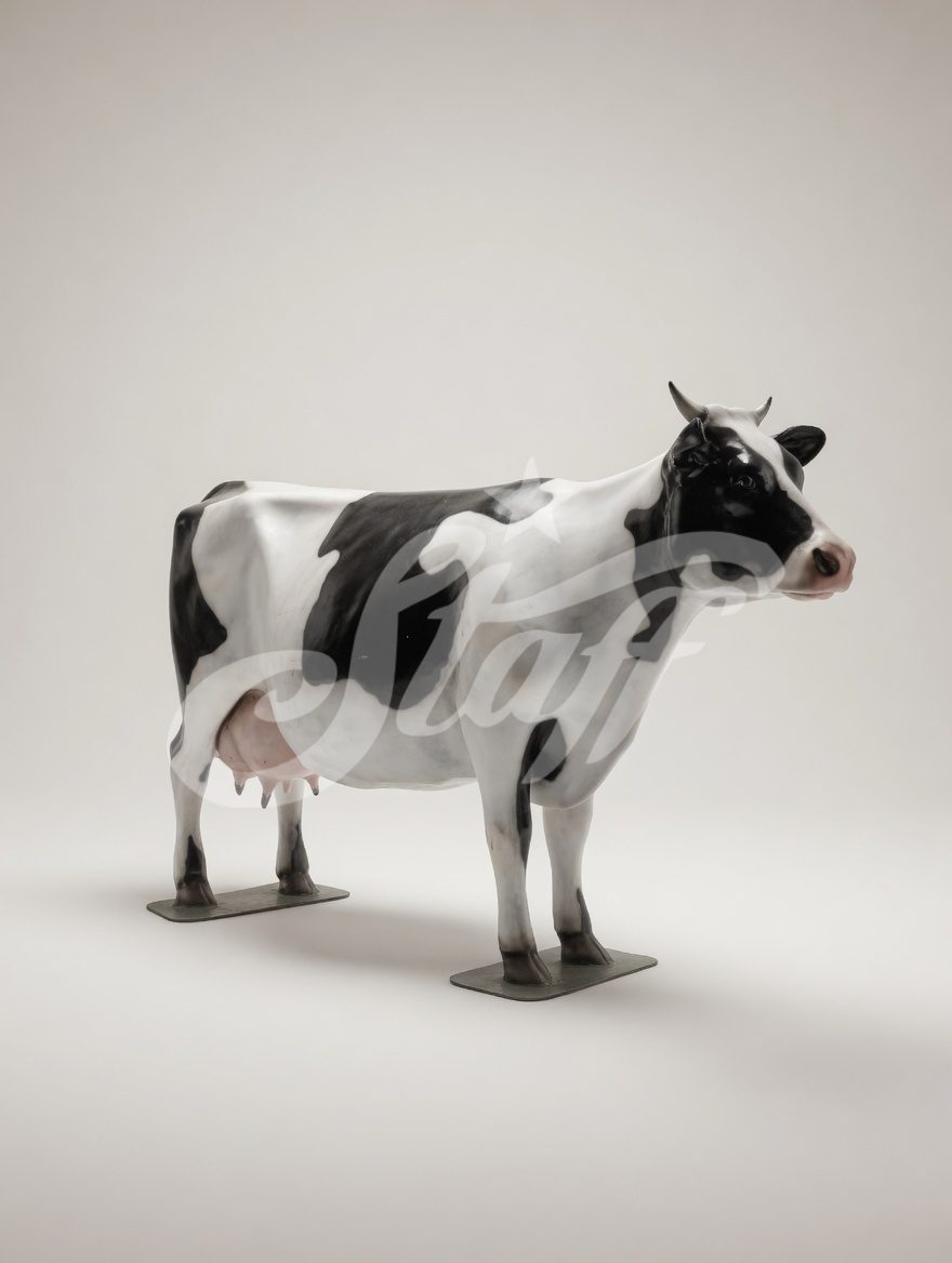 Vaca Lechera Decorativa Blanca y Negra