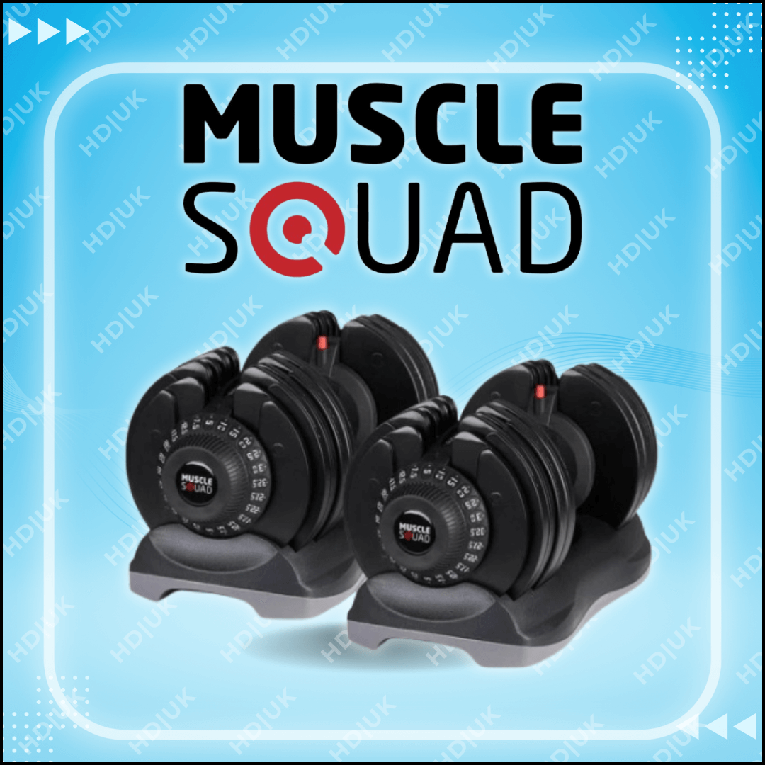 Muscle Squad 5kg - 32.5kg Quick Select Adjustable Dumbbell Or £270 Cash Alternative