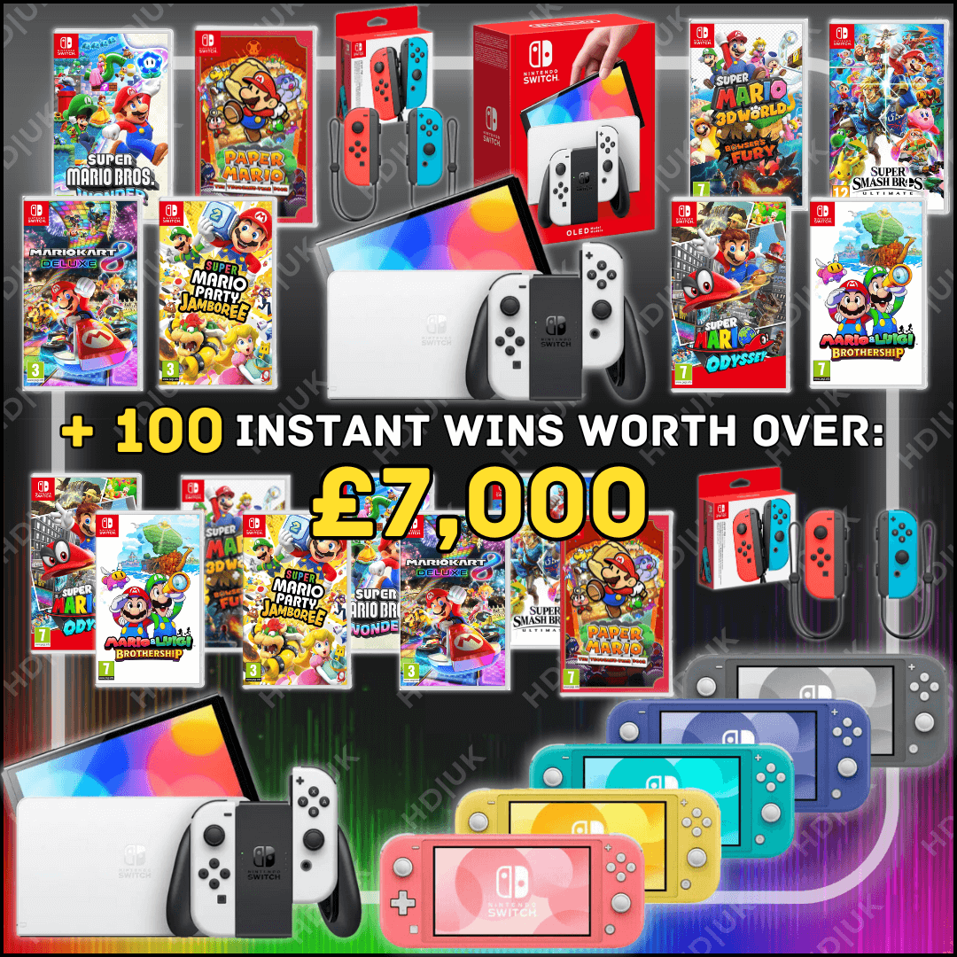 Super Mario Nintendo Switch Bundle + 100 INSTANT WINS!