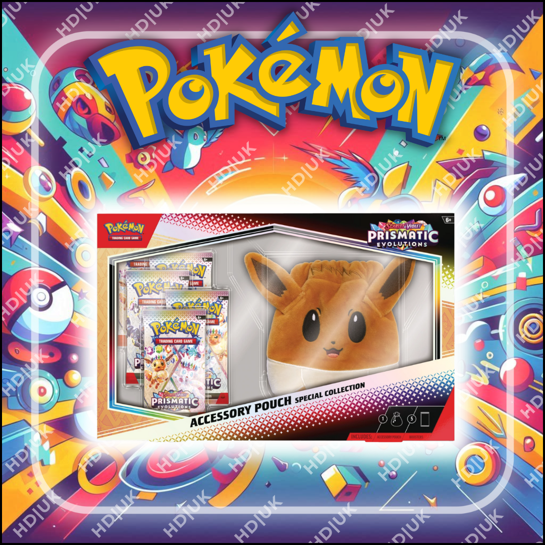 Pokemon Prismatic Evolution Eevee Accessory Pouch Collection