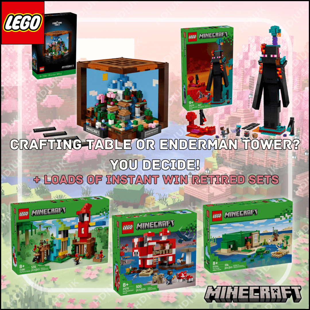 Crafting Table or Enderman Tower + 100 INSTANT WINS!