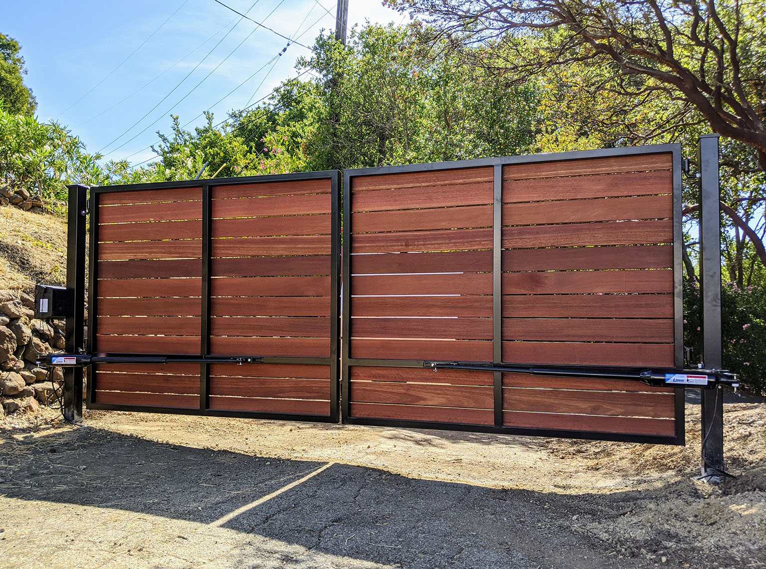 Customer-installed custom driveway gate 6