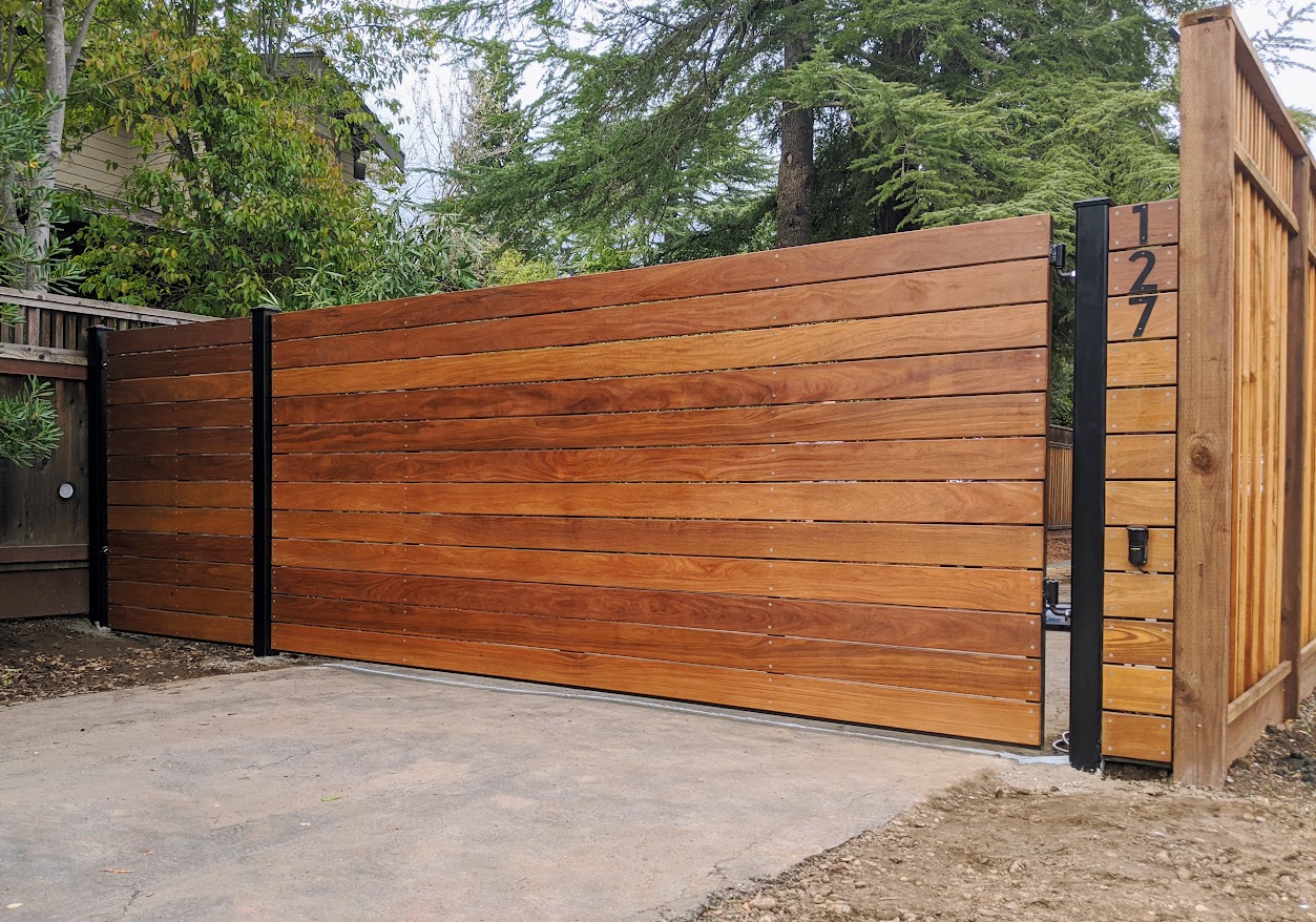 Steel driveway gates