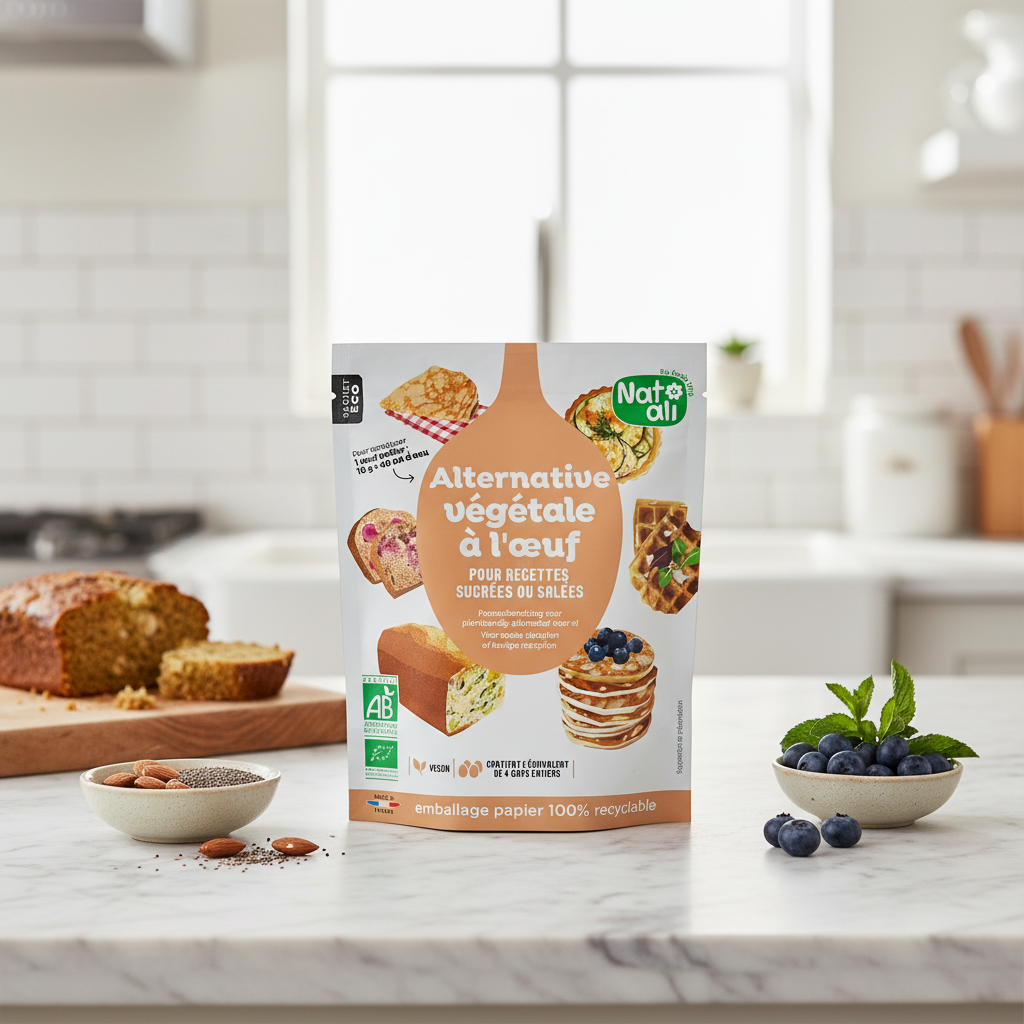 Înlocuitor Vegan pentru Ouă Bio 40g Nat-ali – Alternativă Vegetală pentru Gătit și Copt