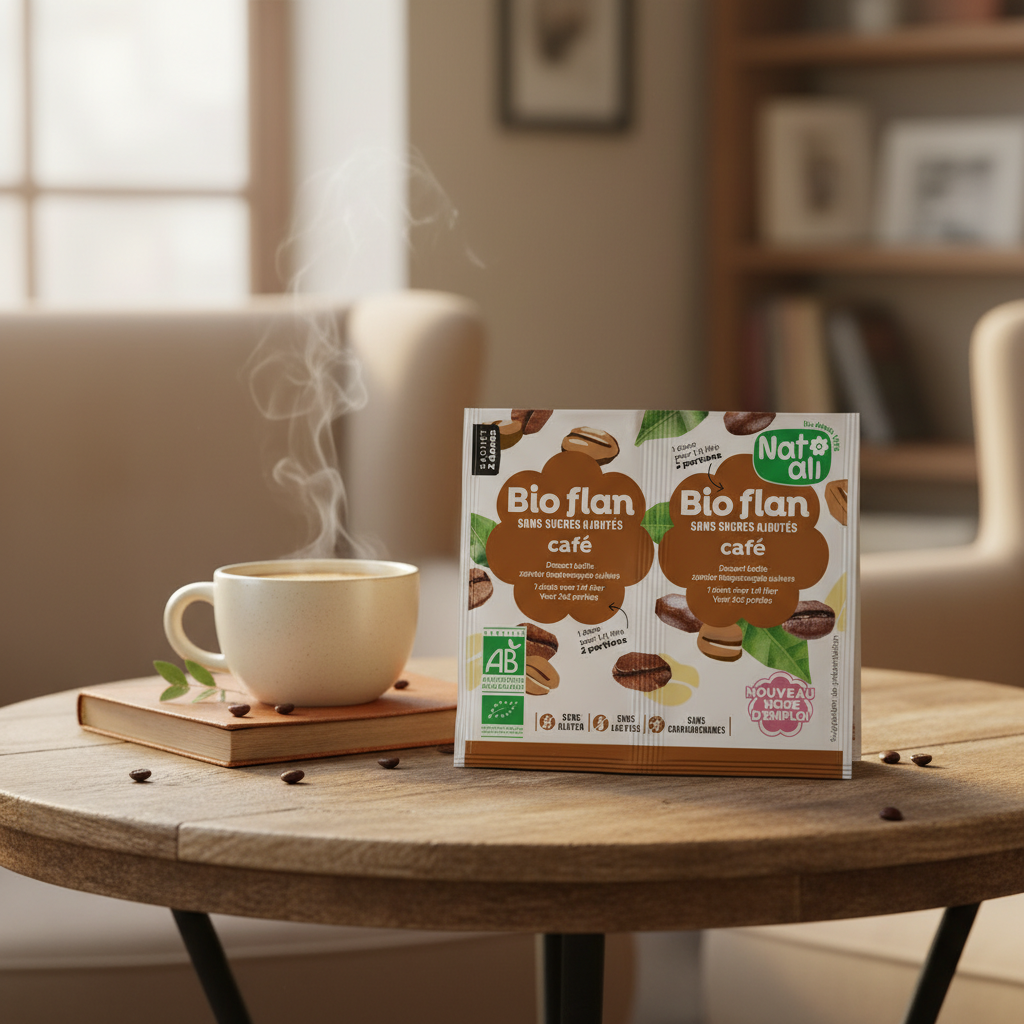Budincă de Cafea Bio Fără Zahăr și Fără Gluten - Desert Instant Nat-ali 2 x 5.5g 2