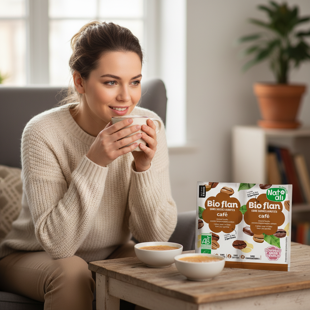 Budincă de Cafea Bio Fără Zahăr și Fără Gluten - Desert Instant Nat-ali 2 x 5.5g 3