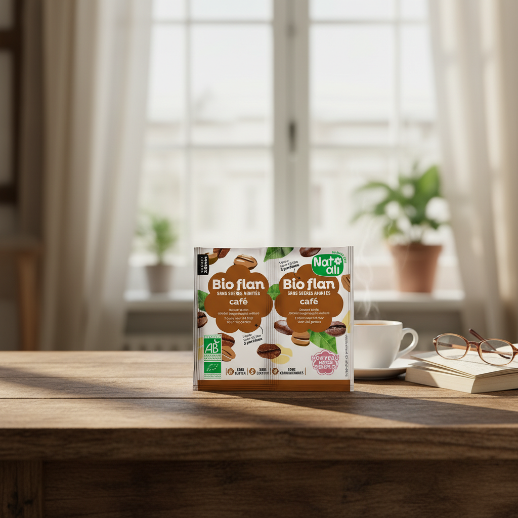 Budincă de Cafea Bio Fără Zahăr și Fără Gluten - Desert Instant Nat-ali 2 x 5.5g