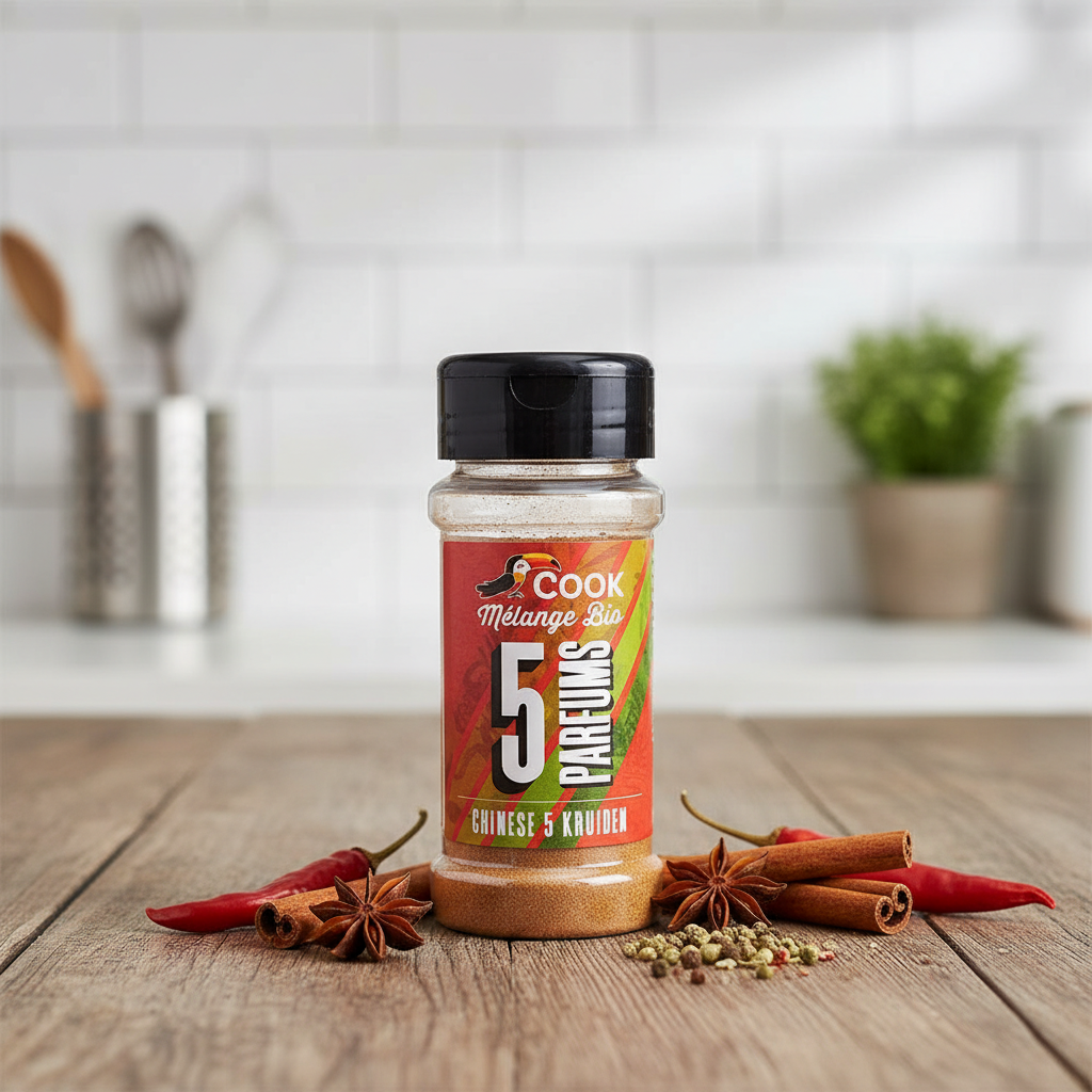 Mix de Condimente Chinezesc "5 Parfumuri" Bio - Cook 35g - Echilibrul Perfect al Bucătăriei Asiatice