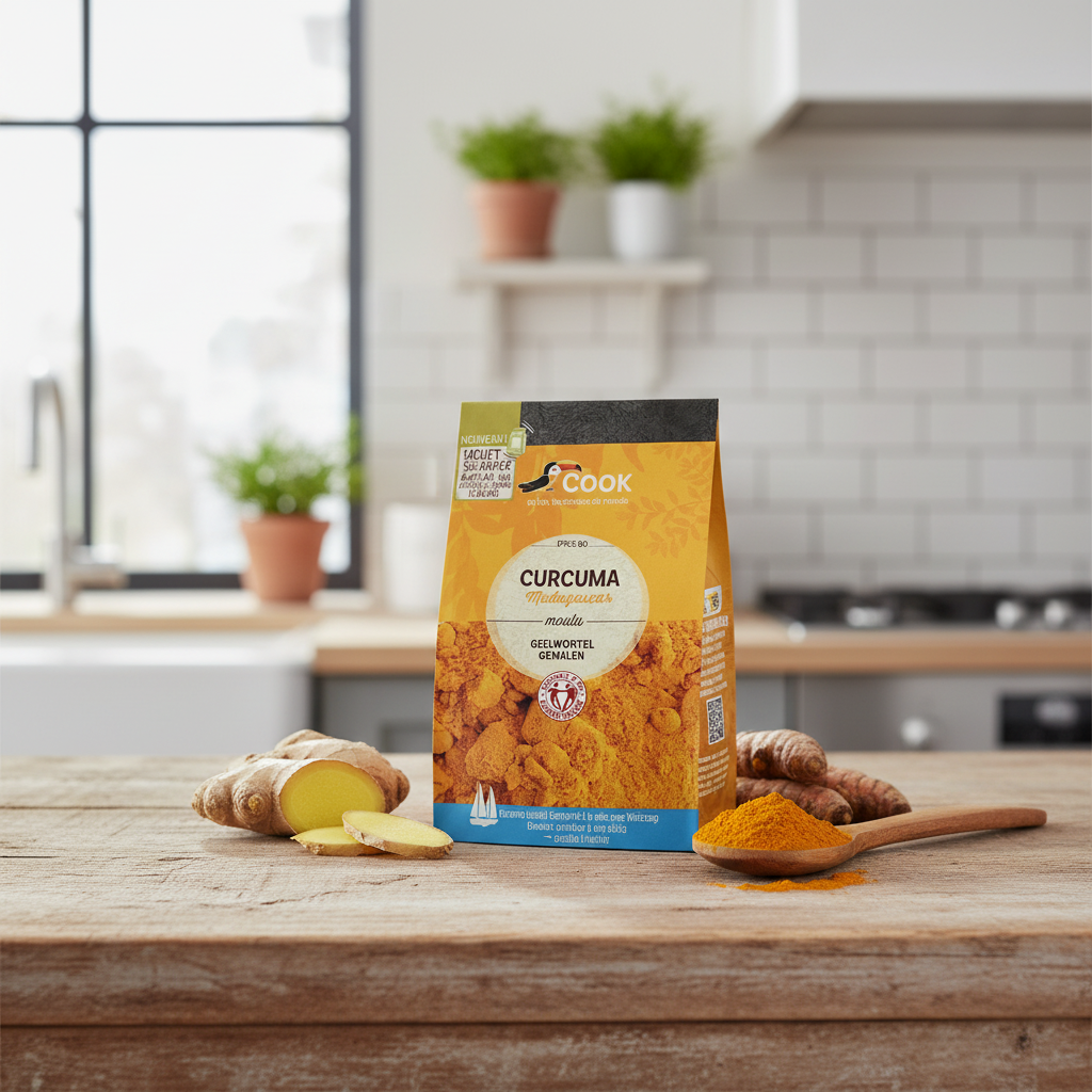Turmeric Pudră Bio din Madagascar, Calitate Premium, 100g, Cook