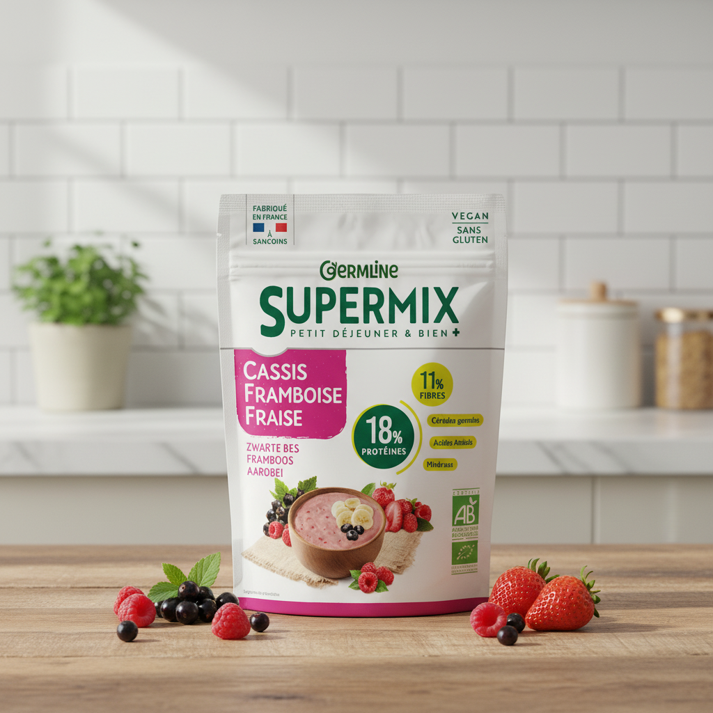 Supermix Bio pentru Mic Dejun cu Fructe de Pădure, Proteine și Cereale Germinate - Germline 350g