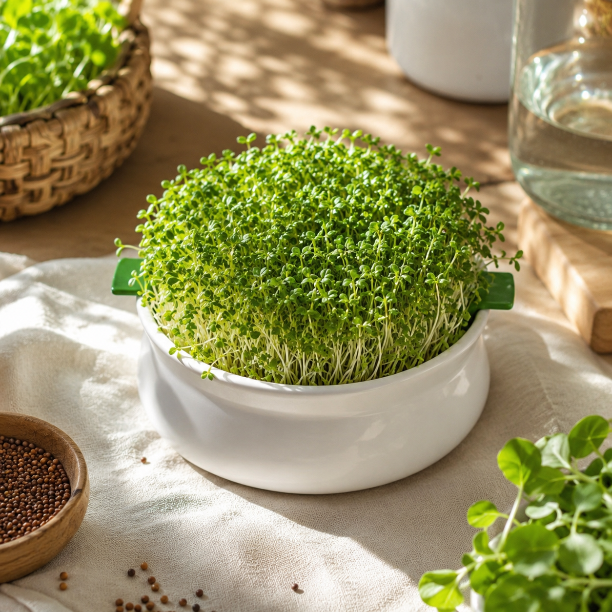 Vas din ceramică cu sită fină Germline pentru germinarea optimă a semințelor mucilaginoase: chia, busuioc, rucola