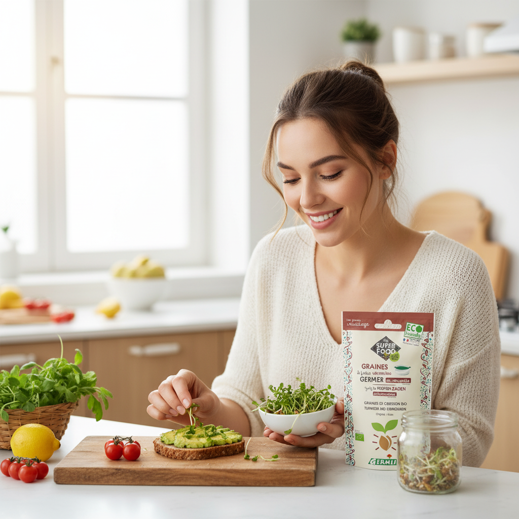 Semințe de Creson (Hreniță) Bio pentru Germinat - Germline 100g, Rată de Germinare Garantată 3