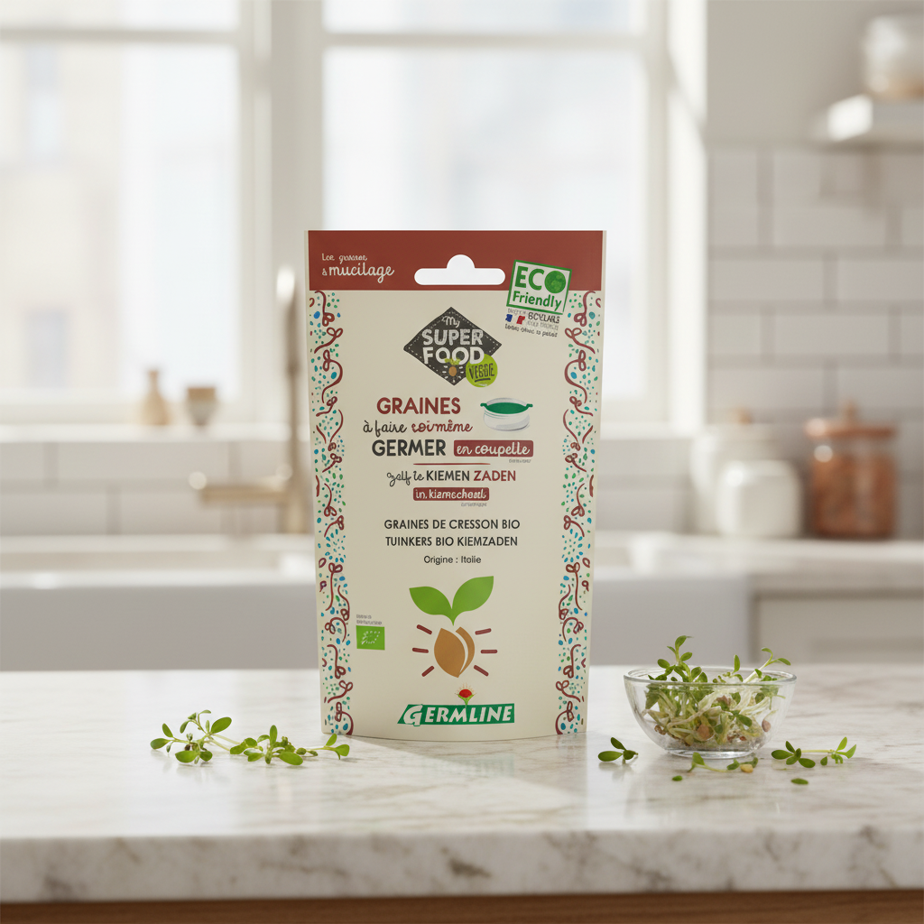 Semințe de Creson (Hreniță) Bio pentru Germinat - Germline 100g, Rată de Germinare Garantată