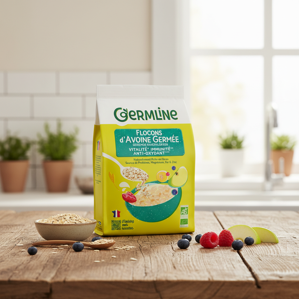 Fulgi de Ovăz Germinat Bio 350g Germline - Vitalitate și Nutrienți Activați