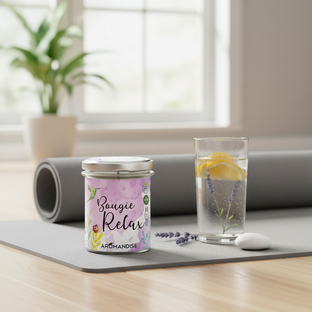 Lumânare Parfumată Naturală Relax din Ceară de Soia cu Lavandă și Portocală - Aromandise, 150g 2