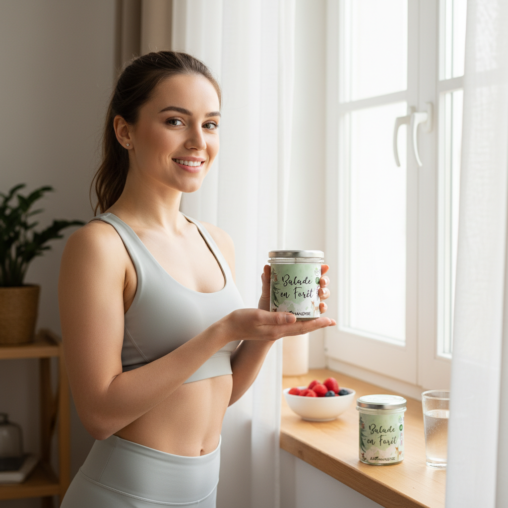 Lumânare Parfumată Naturală din Soia Aromandise: Pin și Eucalipt - "Plimbare în Pădure" (150g) 3