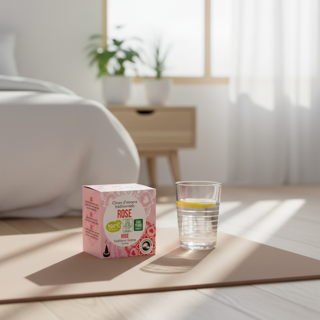 Conuri Parfumate Naturale Trandafir Aromandise - Aromaterapie Tradițională Indiană, 12 Bucăți