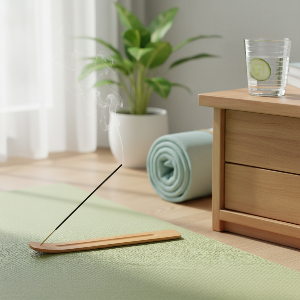 Suport pentru Bețișoare Parfumate din Lemn de Pin Aromandise - Design Minimalist și Natural 2