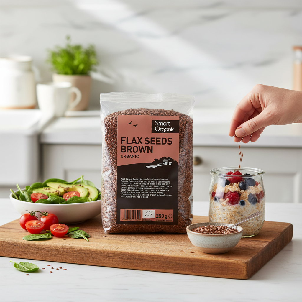 Semințe de In Maro Ecologice, Sursă de Omega-3 și Fibre, Smart Organic 250g 2