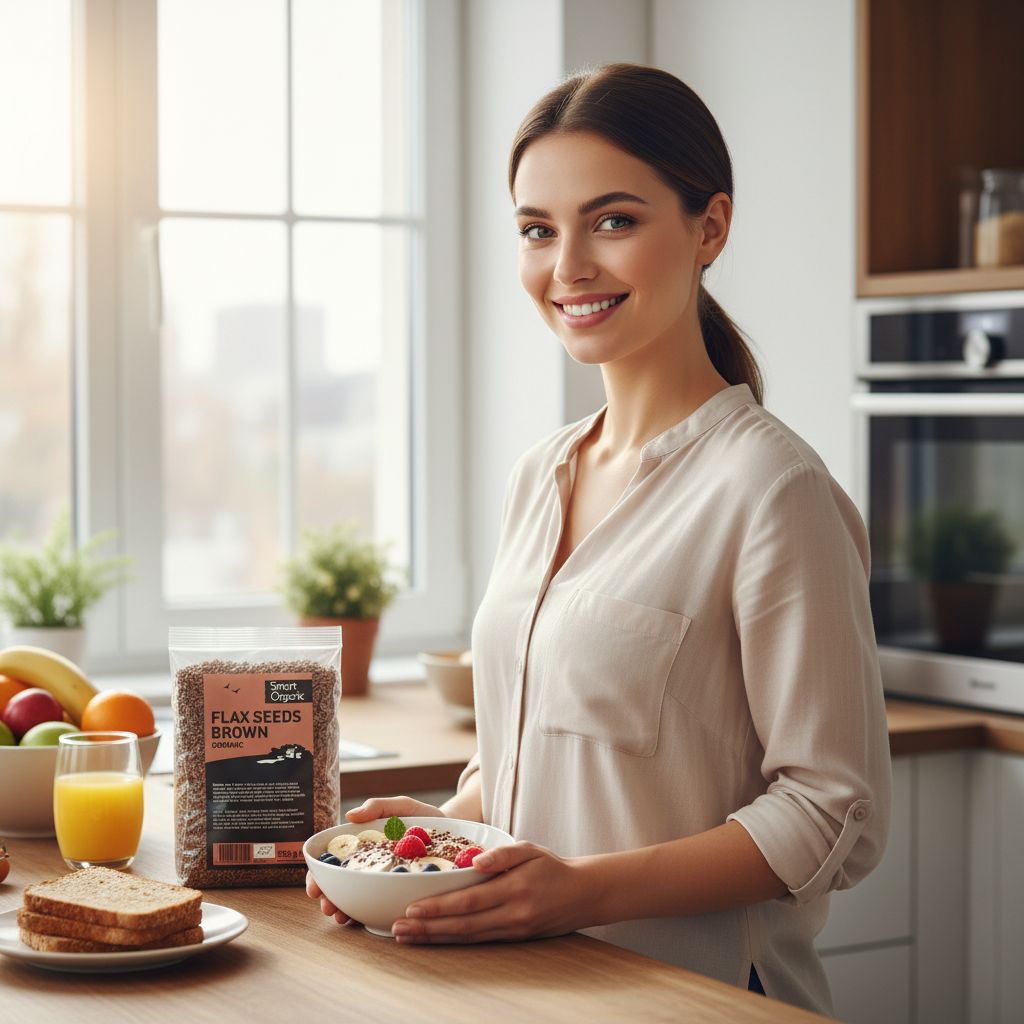 Semințe de In Maro Ecologice, Sursă de Omega-3 și Fibre, Smart Organic 250g 3