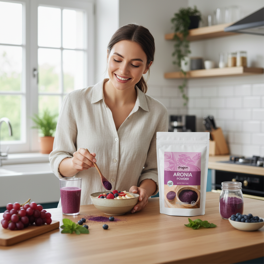 Pulbere Ecologică de Aronia Raw Dragon Superfoods 200g – Superaliment Bogat în Antioxidanți 3