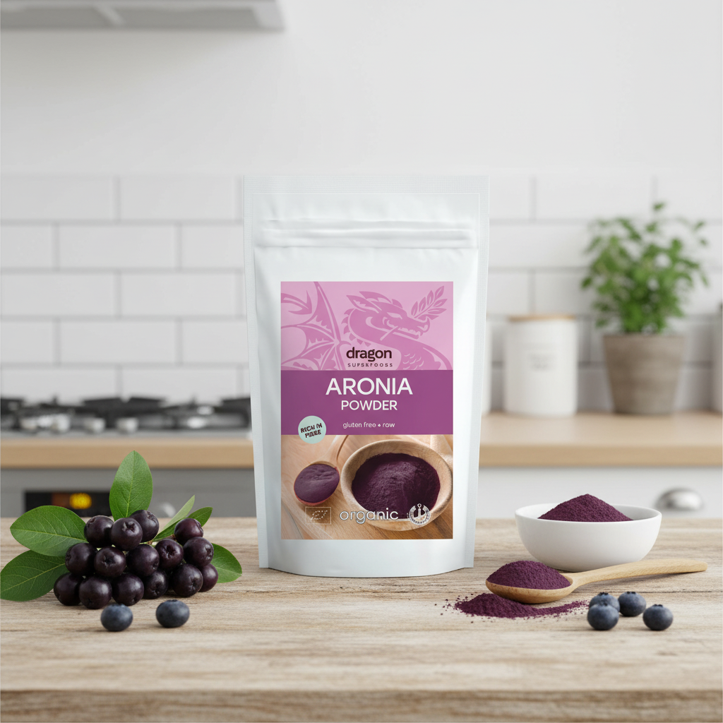 Pulbere Ecologică de Aronia Raw Dragon Superfoods 200g – Superaliment Bogat în Antioxidanți