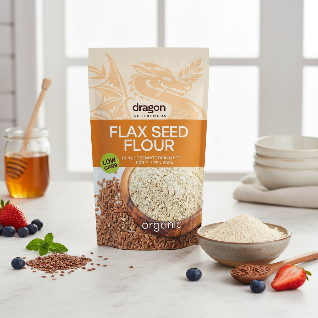 Făină de Semințe de In Bio Fără Gluten 200g - Dragon Superfoods 2